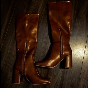 Elegant Brown Knee-High Boots
